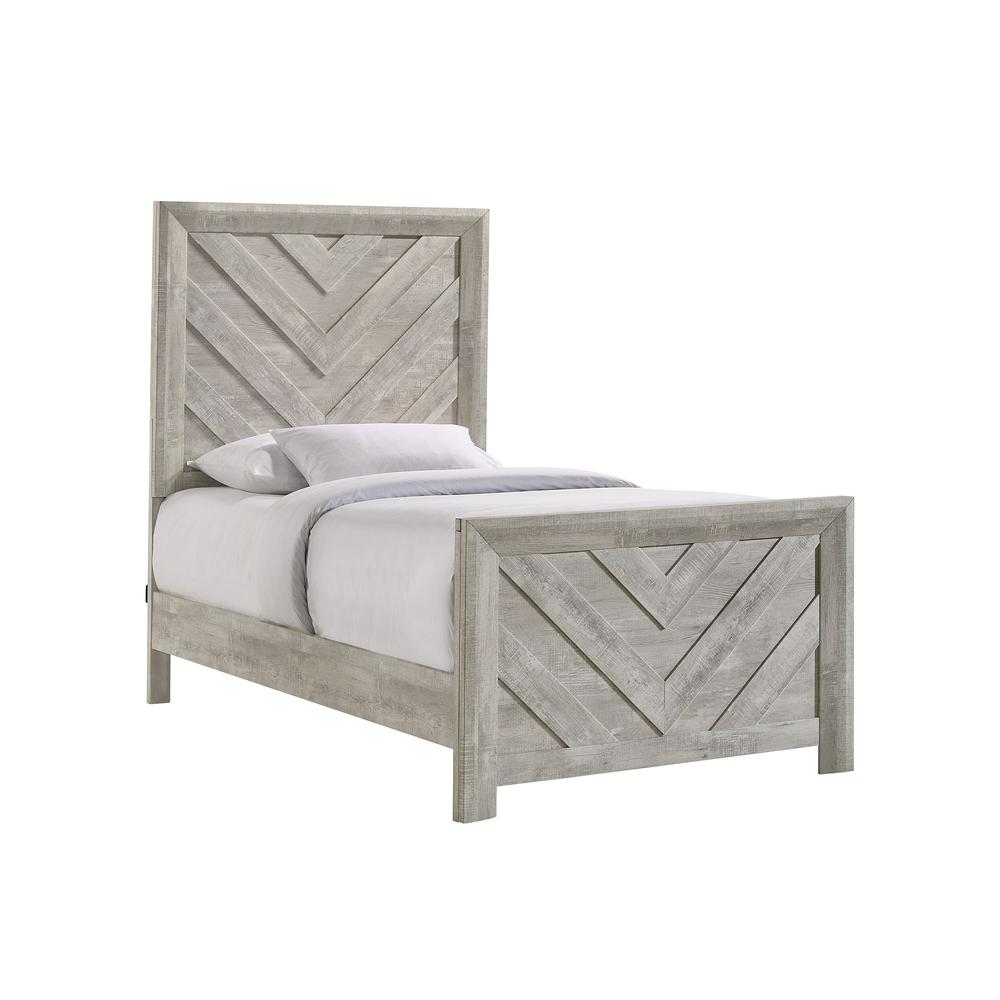 Keely Twin Panel 5PC Bedroom Set in White