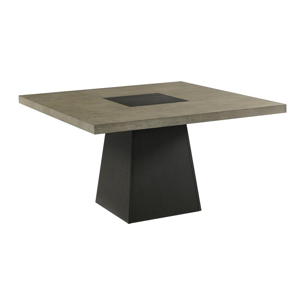 Rizzo 7PC Standard Height Dining Set in Grey-Square Table and Six Chairs