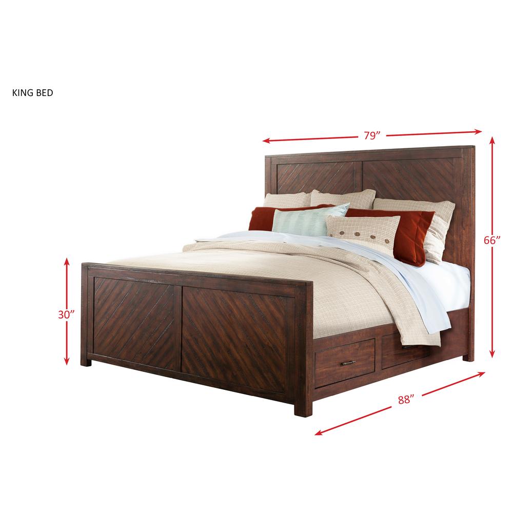 Dex King Platform Storage 4PC Bedroom Set