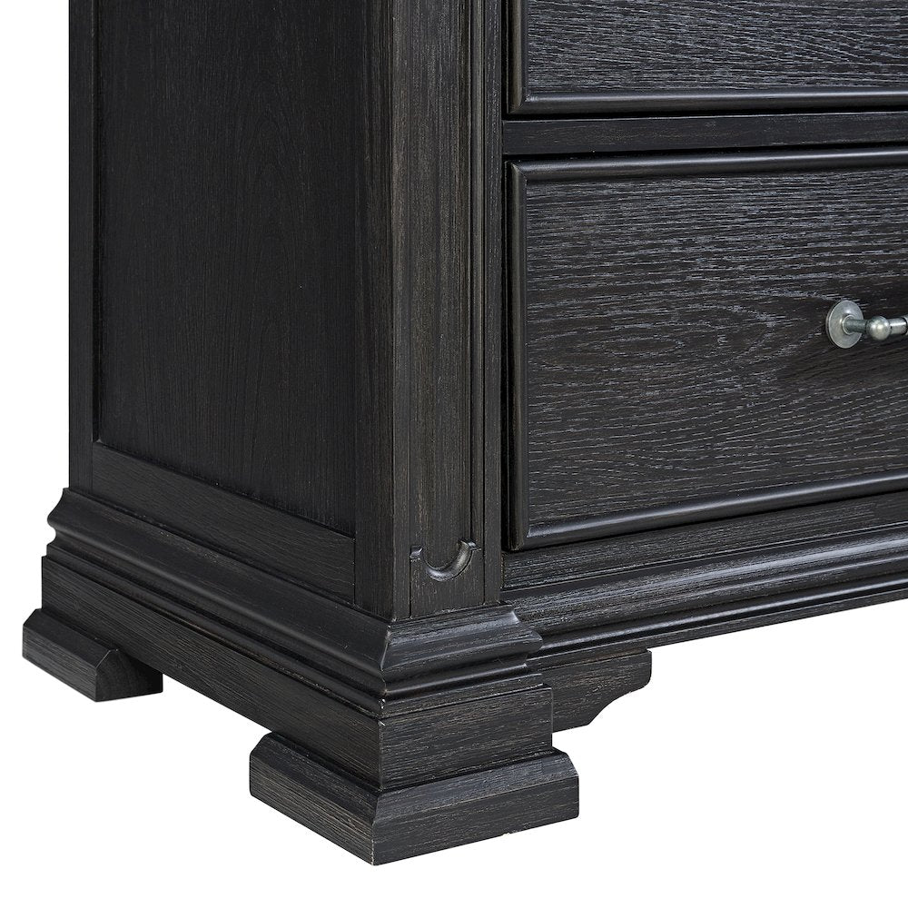 Paterson 1 Door and 7-Drawer Chest in Black