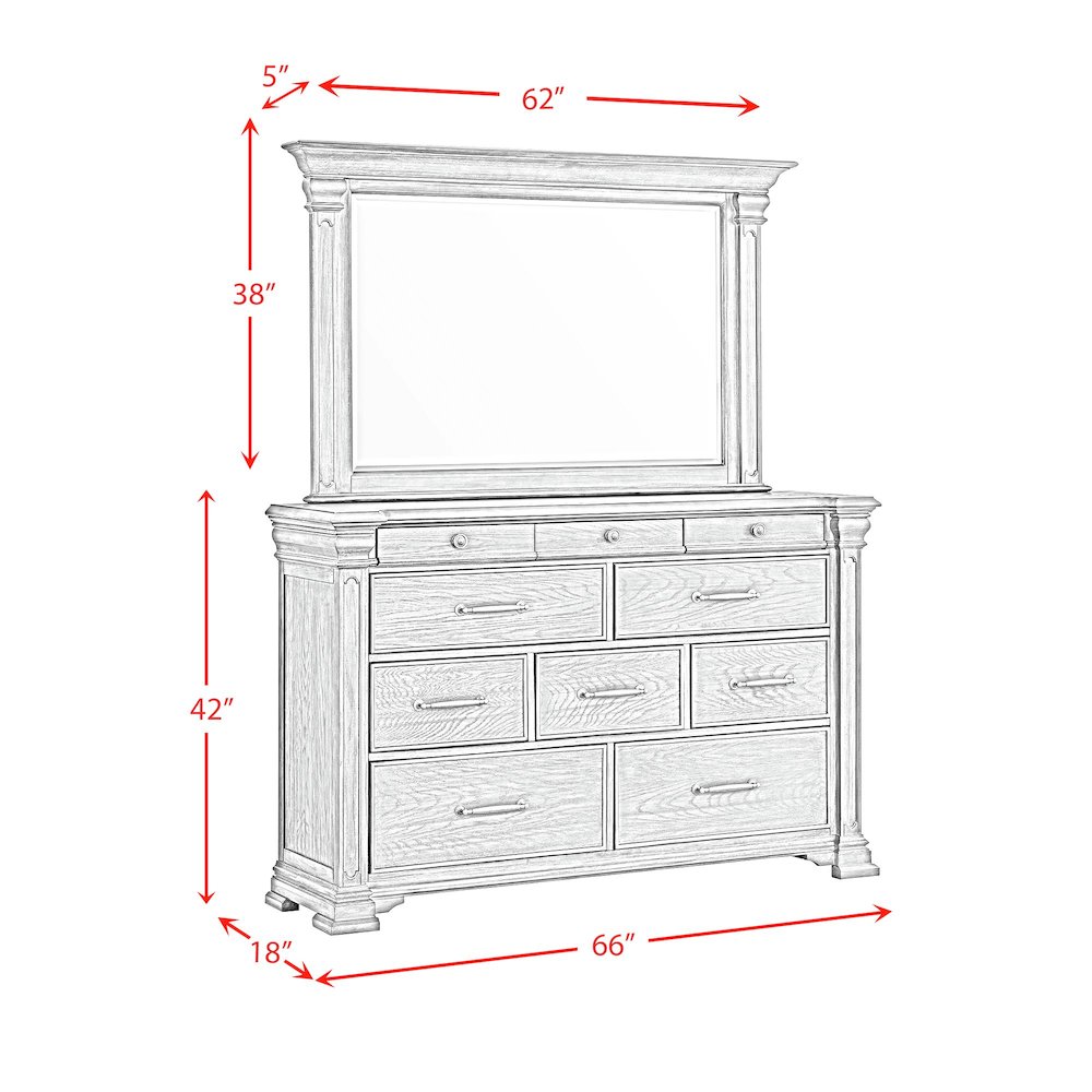 Paterson  King Storage 5PC Bedroom Set in Grey