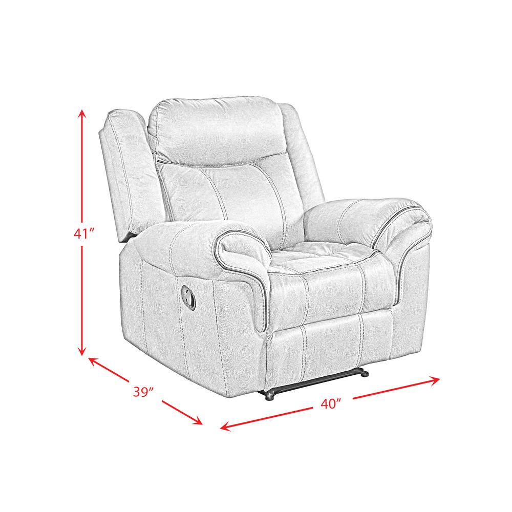 Tasso Glider Recliner in FB367 Charcoal