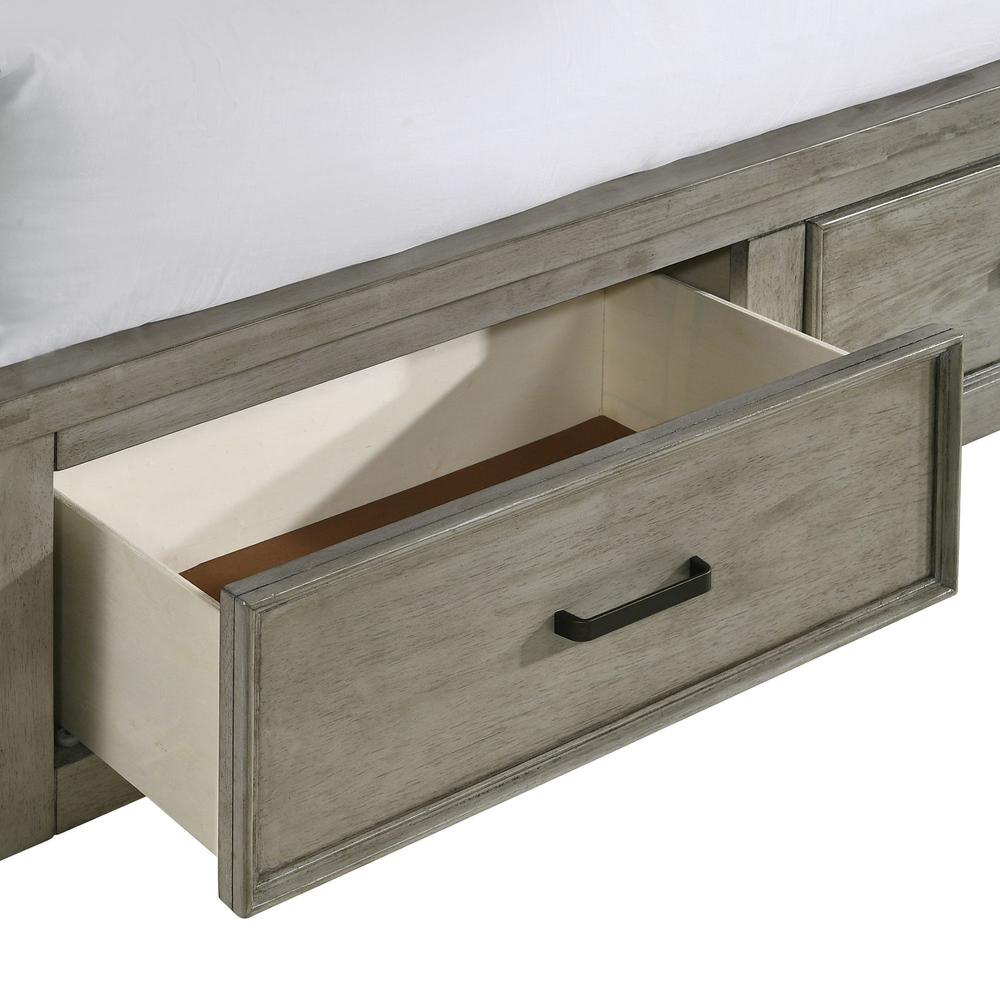 Damen Queen Storage 5PC Bedroom Set in Drift Grey