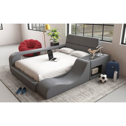 Booker Lounge Chair in Grey PU