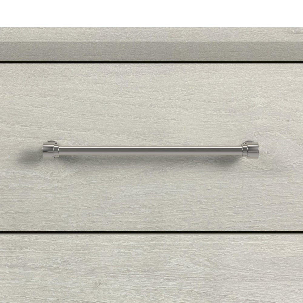 Clare Queen UPH 3PC Bedroom Set with Grey Fabric in Almond