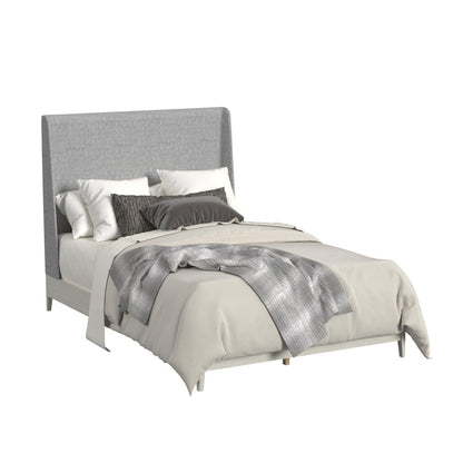 Clare Full UPH 3PC Bedroom Set with Grey Fabric in Almond