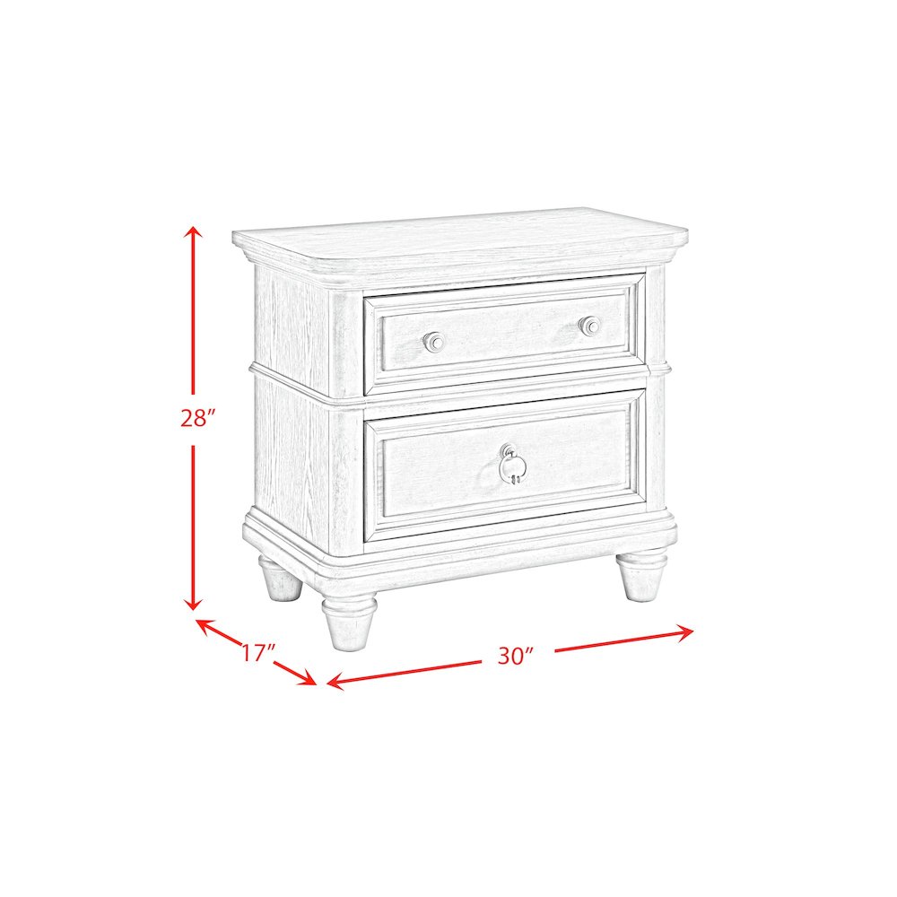 Emiko King Panel 5PC Bedroom Set with Door Chest in Light Grey
