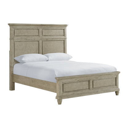 Emiko Queen Panel 3PC Bedroom Set with Door Chest in Light Grey