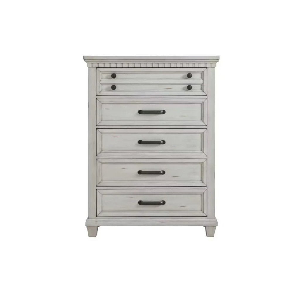 Windom 5-Drawer Chest in Antique White
