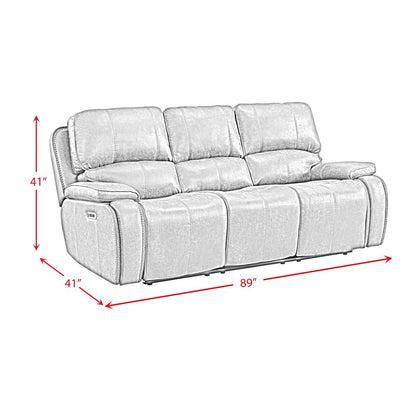 Grover Power Motion Sofa with Power Motion Head Recliner in Heritage Brown