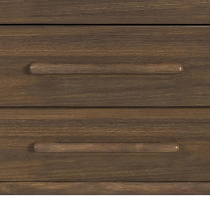 Perth Dresser and Mirror Set with LED in Brown
