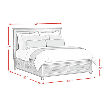 Henrik King Storage Bed in Grey