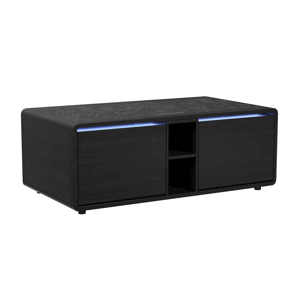Halo Smart Coffee Table with Cooler and Speaker in Black