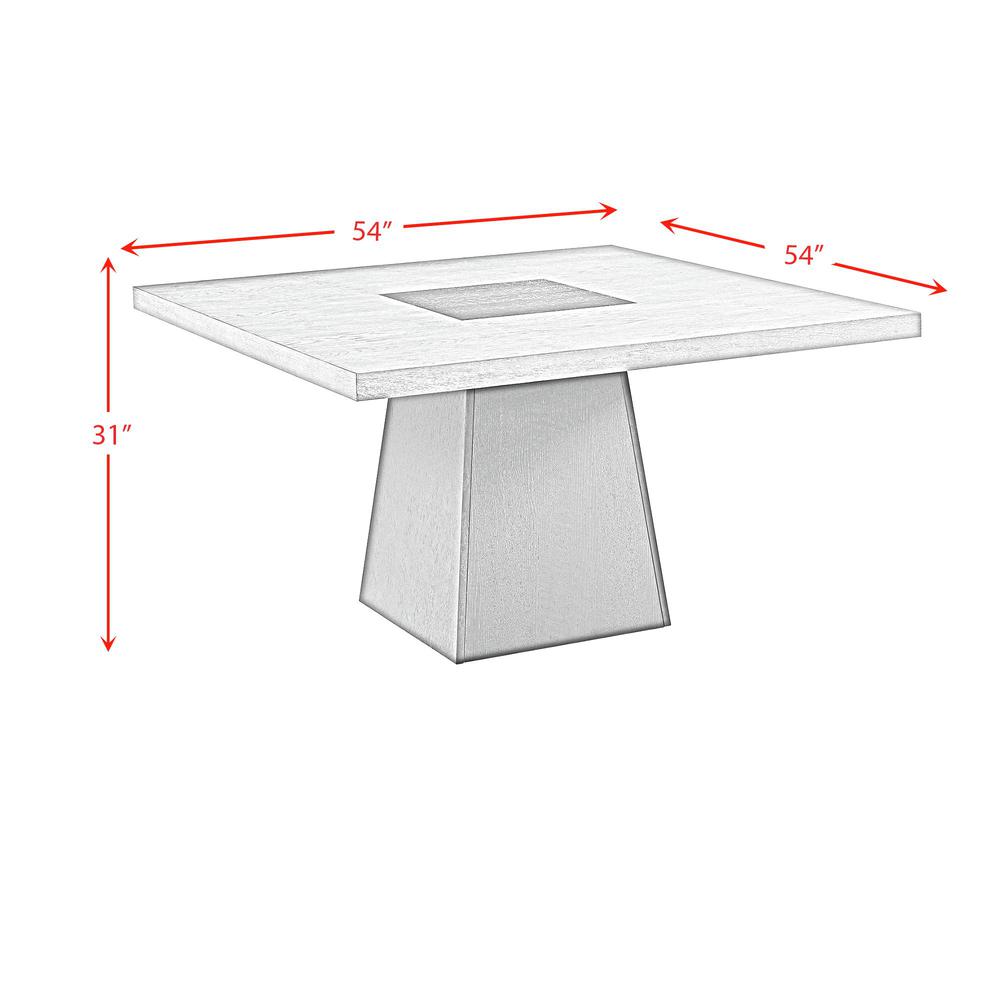 Rizzo Square Dining Table in Grey and Dark Espresso