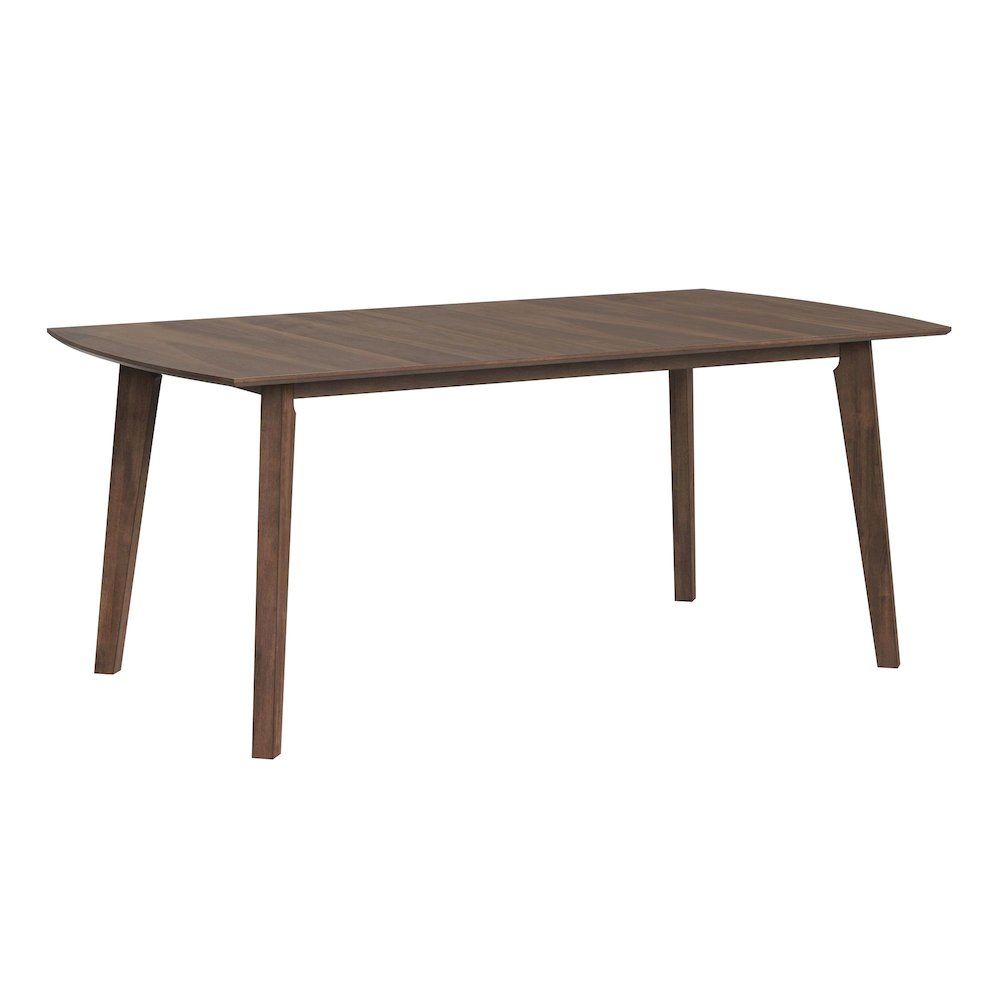 Veronica 5PC Dining Set in Walnut-Rectangular Table and Four Blue Fabric Chairs