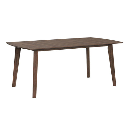 Veronica 5PC Dining Set in Walnut-Rectangular Table and Four Blue Fabric Chairs