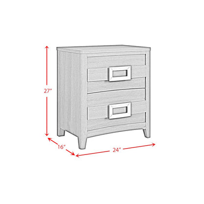 Chett King 5PC Bedroom Set with LED in White