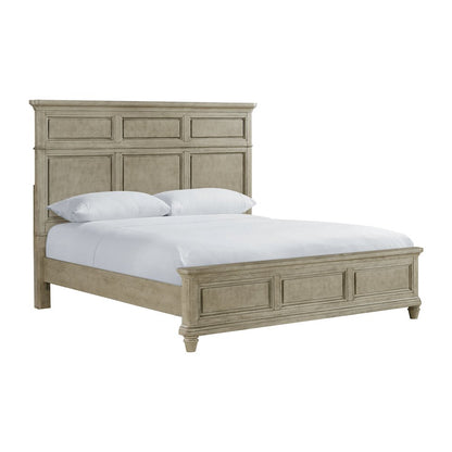 Emiko King Panel 5PC Bedroom Set with Door Chest in Light Grey