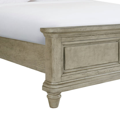 Emiko King Panel 5PC Bedroom Set with Door Chest in Light Grey