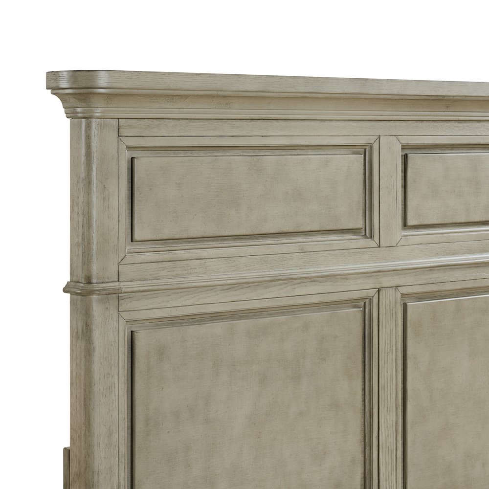 Emiko King Panel 5PC Bedroom Set with Door Chest in Light Grey