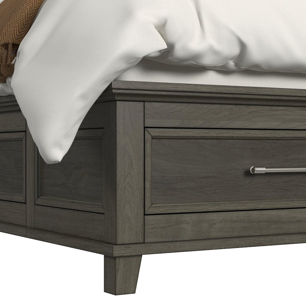 Henrik Queen Storage Bed in Grey