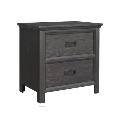 Twin Loft with Staircase and Desk with Speaker 5PC Bedroom Set in Charcoal