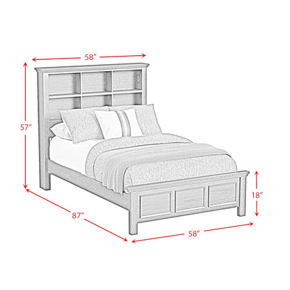 Hampton Kids Full Bookcase Bed in Charcoal