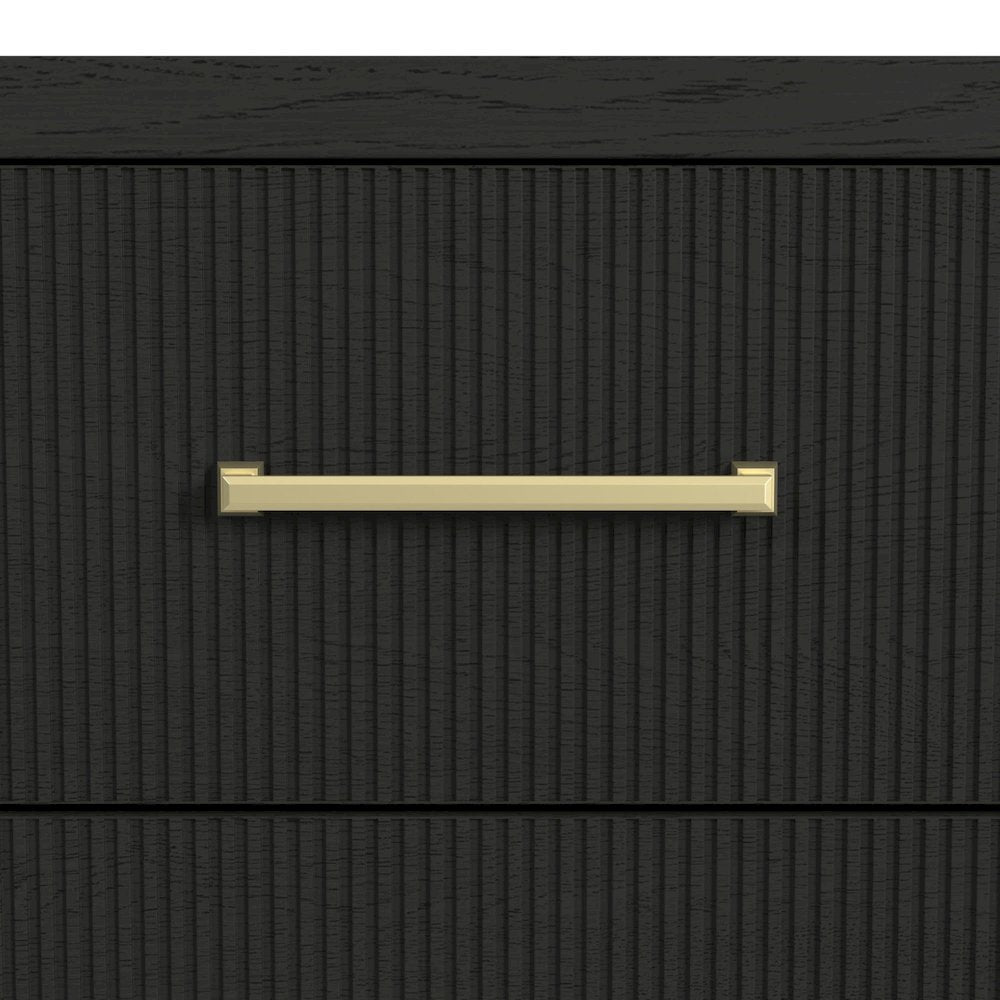 Ridgemont King Storage 3PC Bedroom Set in Black with Grain