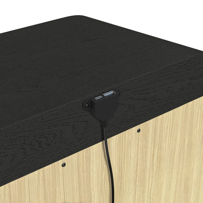 Ridgemont King Storage 3PC Bedroom Set in Black with Grain