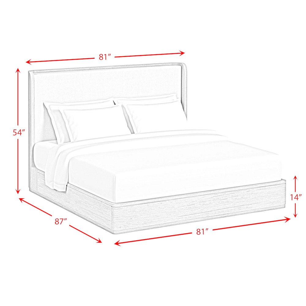 Camelot King UPH 5PC Bedroom Set in Black