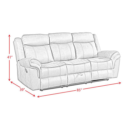 Tasso Motion Sofa with Dropdown in FB367 Charcoal