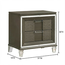 Copper Nightstand with Usb Port and Glam Style