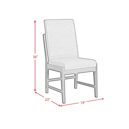 Perth Dining Side Chair with Bozeman Brown PU in Brown (2 Per Carton)