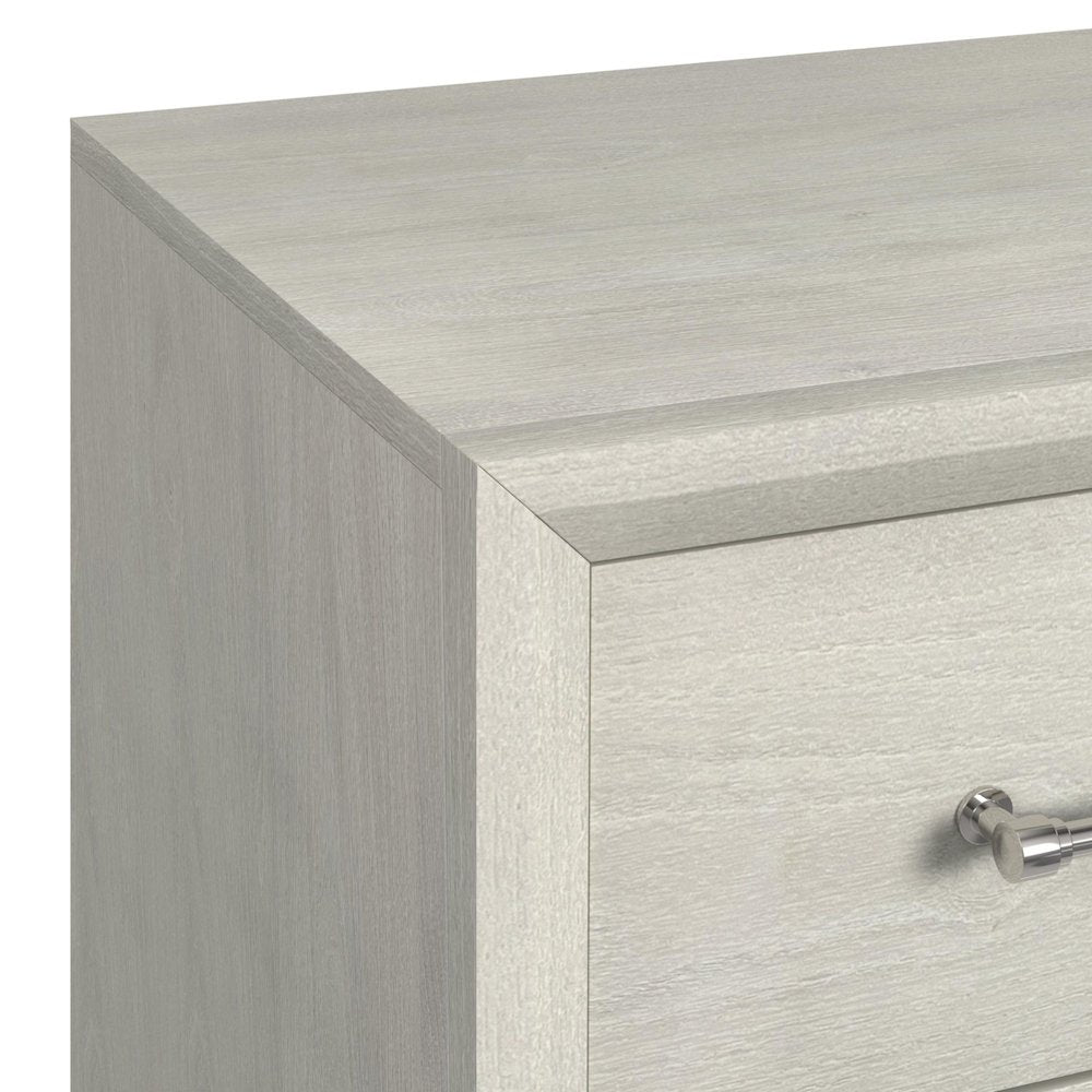 Clare Full UPH 3PC Bedroom Set with Grey Fabric in Almond