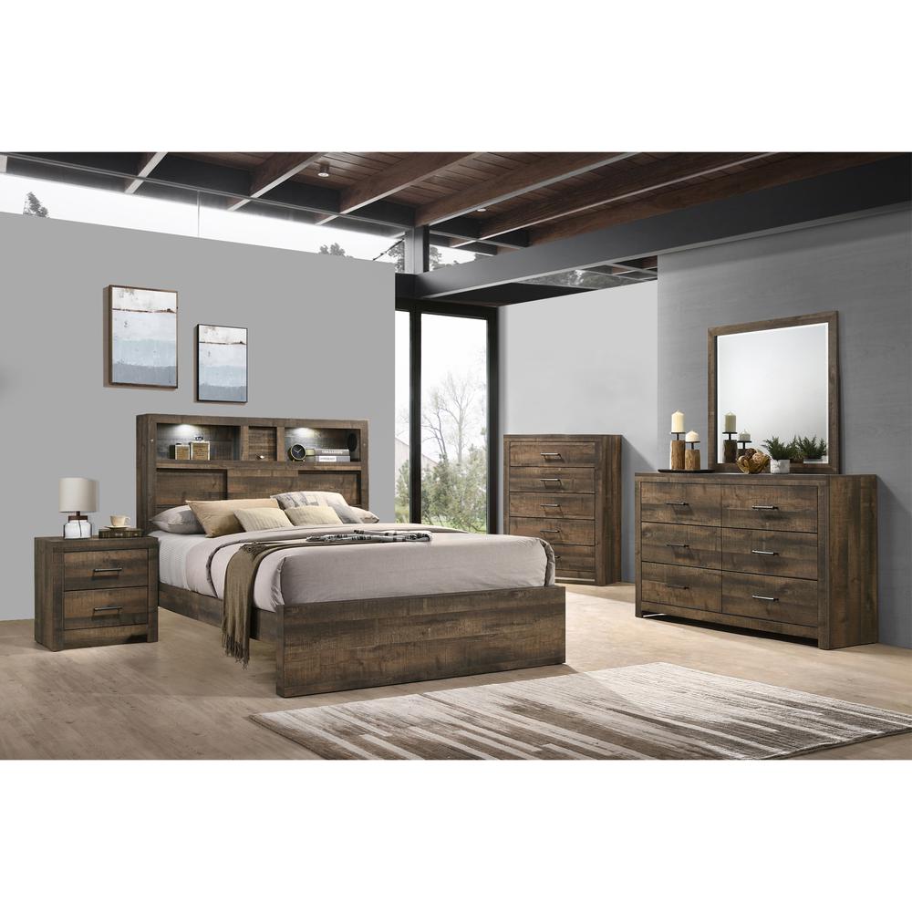 Beckett Queen Bookcase Panel 3PC Bedroom Set with Bluetooth