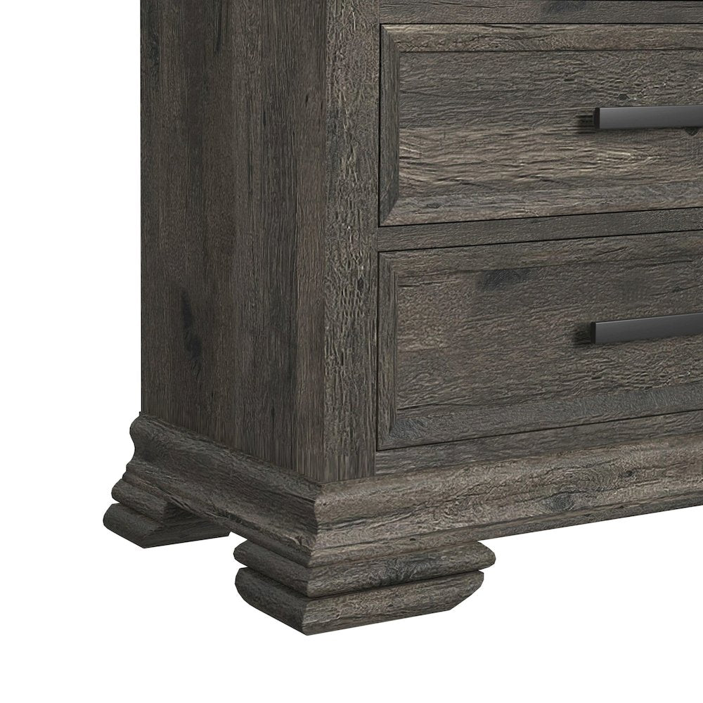 Park Ridge Queen Panel 5PC Bedroom Set in Charcoal