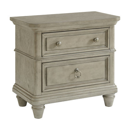 Emiko Queen Panel 5PC Bedroom Set with Door Chest in Light Grey