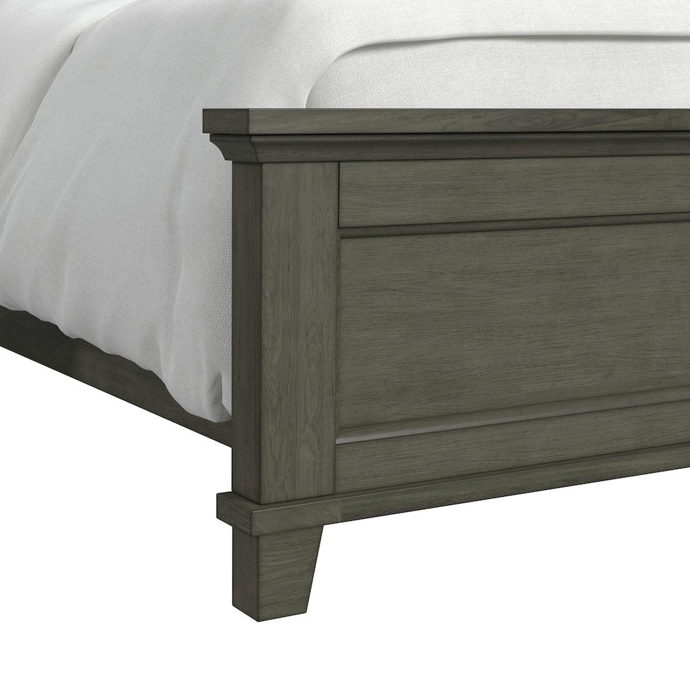 Canterbury Queen Panel Bed in Grey