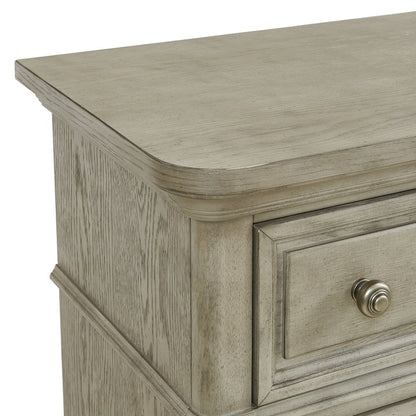 Emiko Queen Panel 5PC Bedroom Set in Light Grey