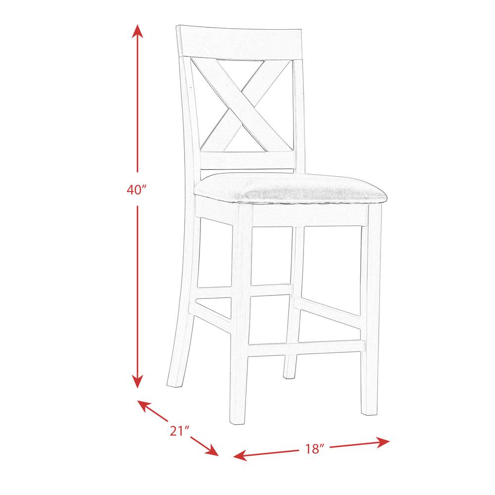 Alexa Counter Height Side Chair Set in Cherry