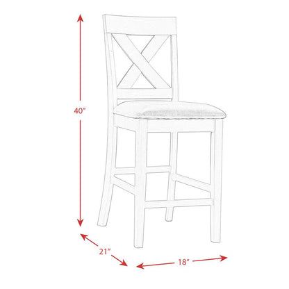 Alexa Counter Height Side Chair Set in Cherry
