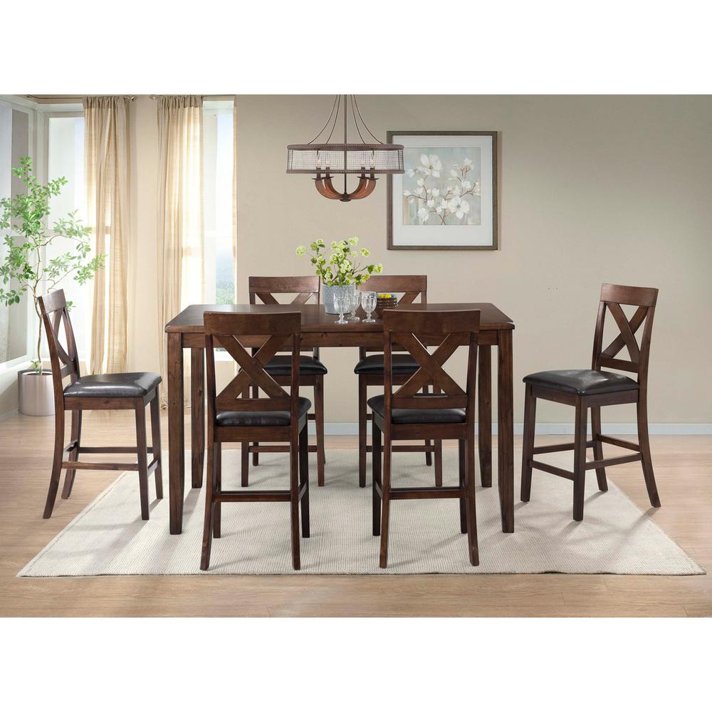 Alexa Counter Height Side Chair Set in Cherry