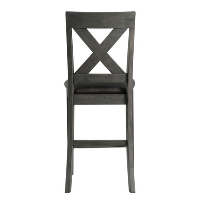 Alexa Counter Height Side Chair Set in Gray