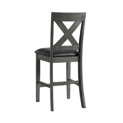Alexa Counter Height Side Chair Set in Gray