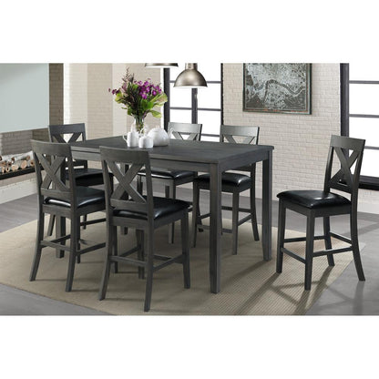 Alexa Counter Height Side Chair Set in Gray