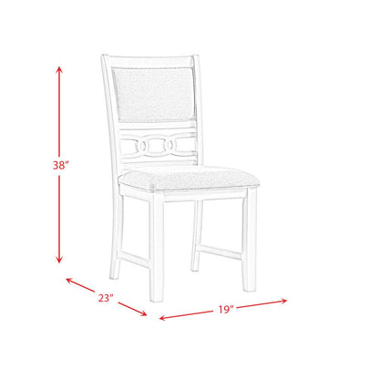 Taylor Standard Height 5PC Dining Set-Table and Four Side Chairs in Gray