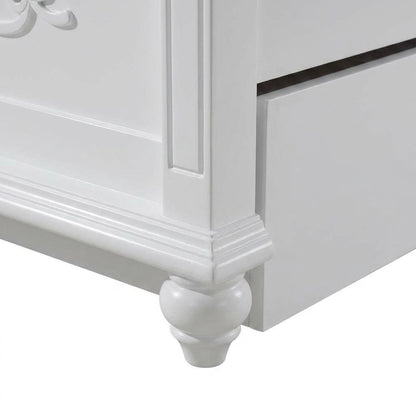 Okume Twin Platform Bed with Storage Trundle, Twin Bed with Storage, White