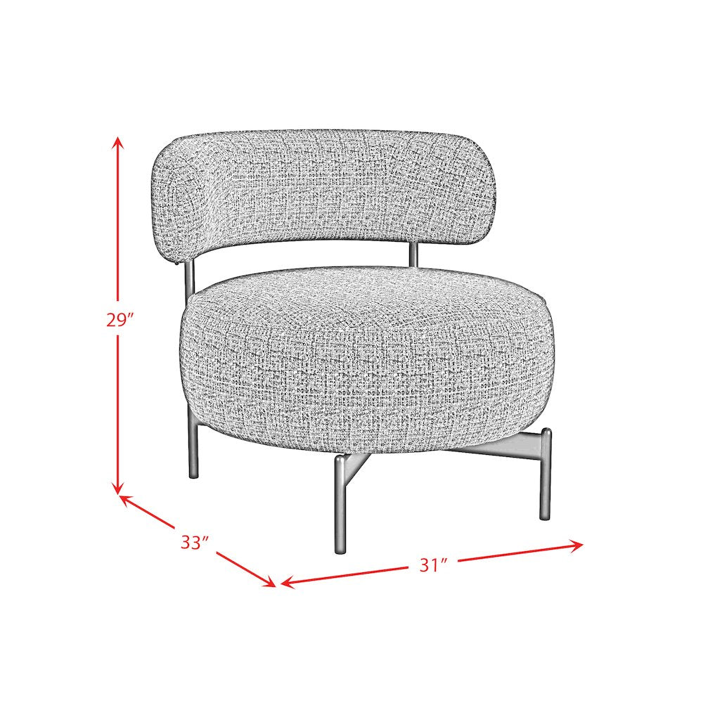 Rita Swivel Chair in Heron Black