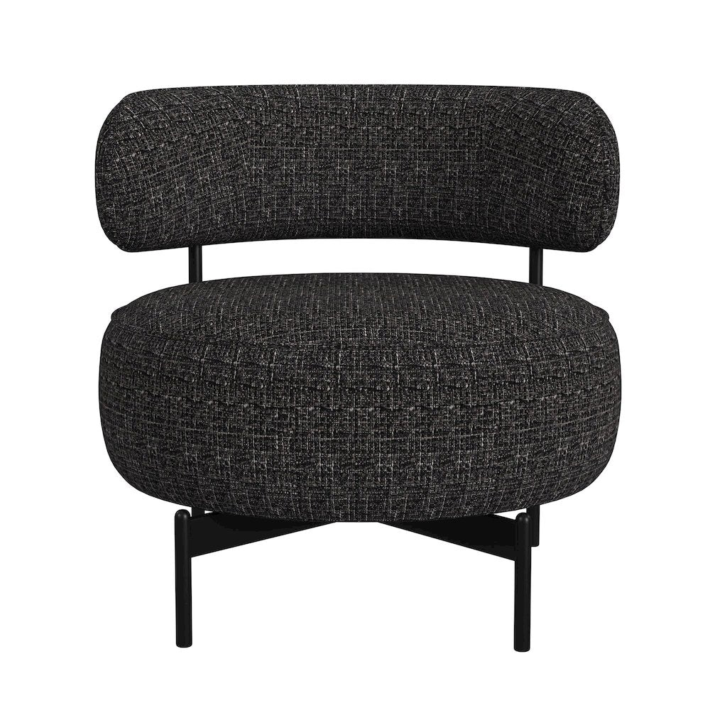 Rita Swivel Chair in Heron Black