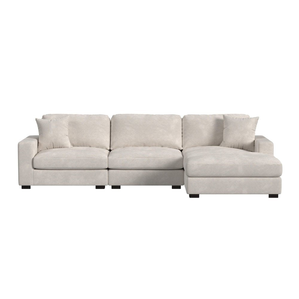 Mesa Modular 3PC Sectional Set with RHF Chaise in Steno Beige